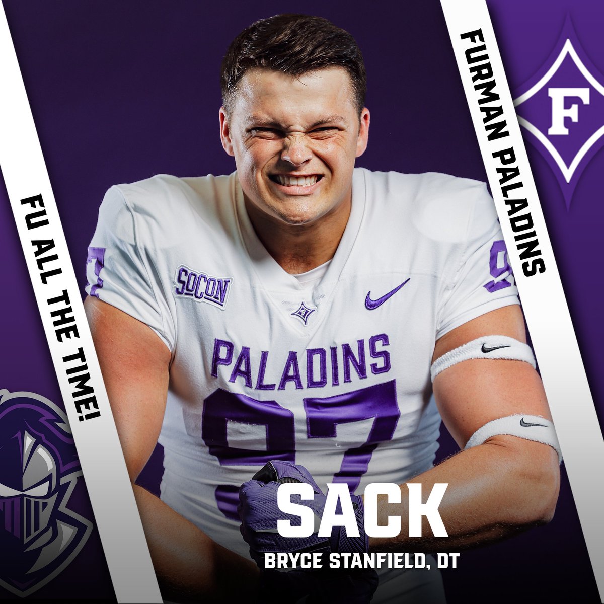 Bryce Stanfield notches the sack, loss of four to the 50.