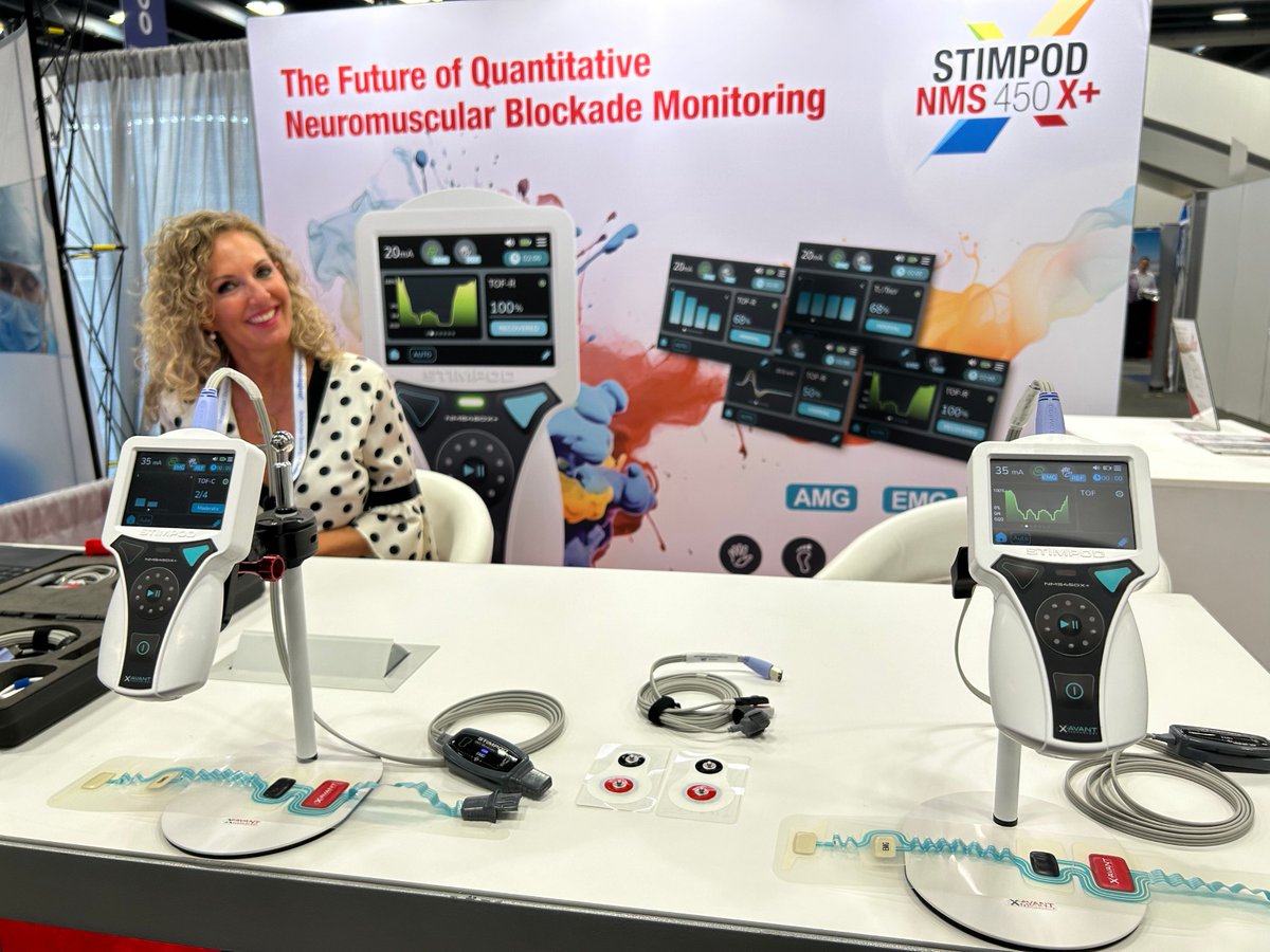 Xavant_Tech's tweet photo. Join us at the ASA in San Francisco from 14-17 October at Booth 2256. Experience quantitative neuromuscular block monitoring with the new STIMPOD NMS450X+. #ANES23 #eliminateRNB2025 #XavantTechnology https://t.co/cwuC0JiDEX