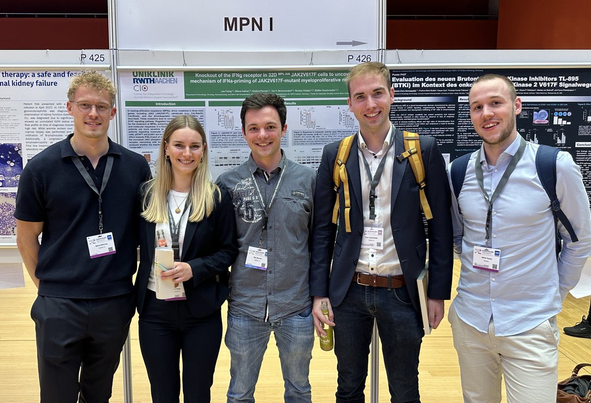 brummendorf's tweet photo. Great to see the presentations on and the excitement for #mpn and #HSC research of our young scientists from ⁦@lab_wagner⁩ and ⁦@KoschmiederS⁩ from ⁦@UniklinikAachen⁩ and #CRU344 ⁦@dfg_public⁩ at the conference of ⁦@dgho_eV⁩ in Hamburg #cioabcd https://t.co/cqiRORwCuW