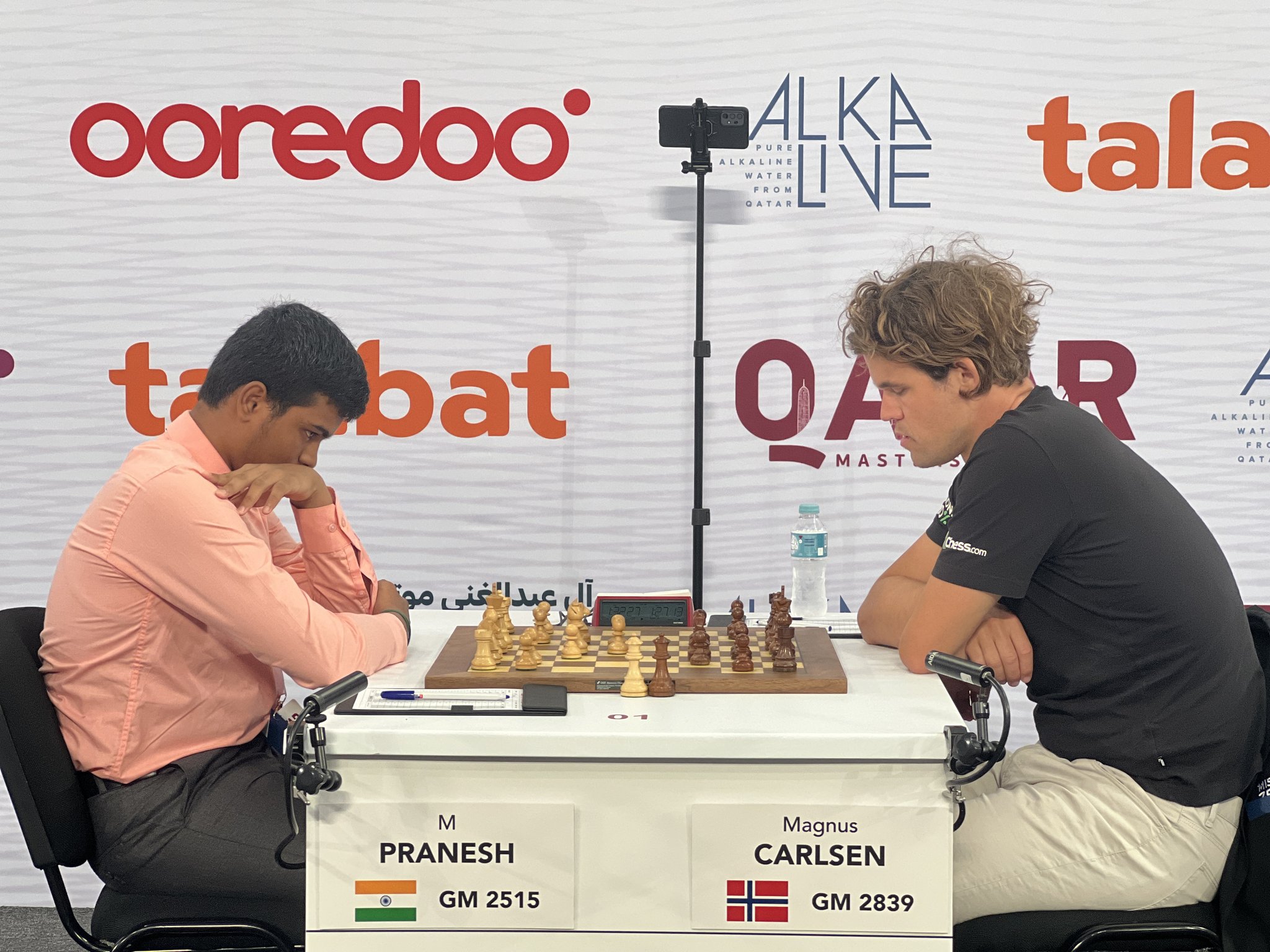 Chess.com - India on X: 17-year old 🇮🇳 GM Pranesh M held World #1 🇳🇴  Magnus Carlsen to a draw in the fourth round of the 2023 Qatar Masters!  Game:  📸 @