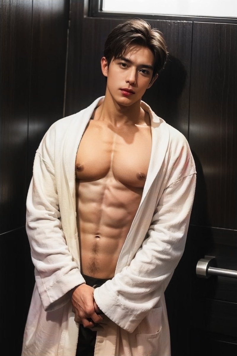 nokull1's tweet photo. AI Guy in Douyin 
Take a shower
#AI #muscleboys #art #asian https://t.co/v4c3M6bOUY