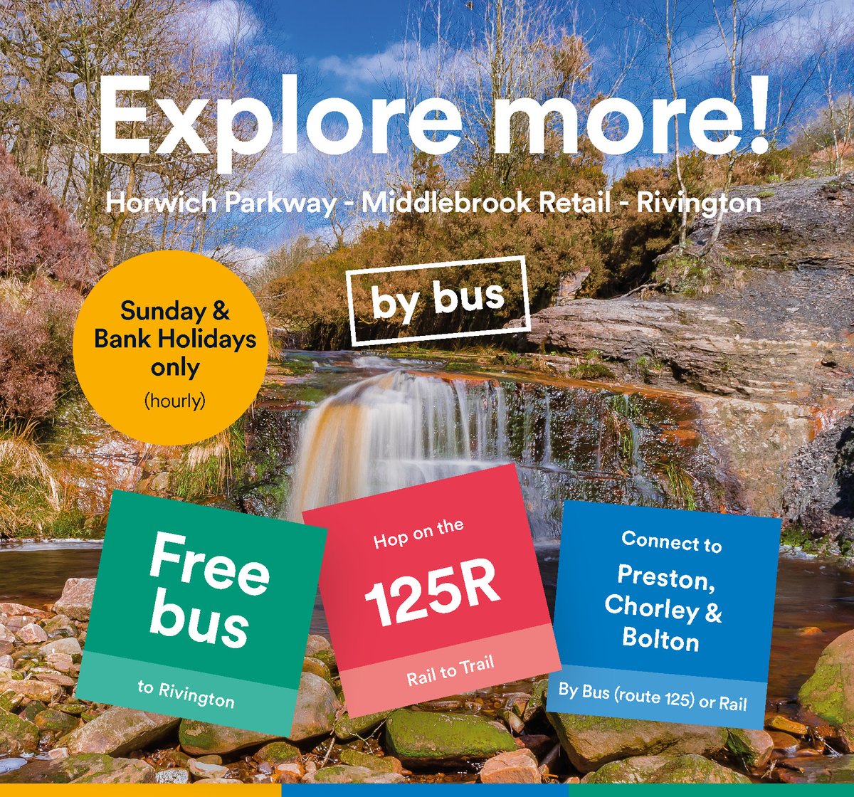 🚌 FREE 125R #bus service to #Rivington &amp; beyond 🌳🚶‍♀️ 🌄 
🔁 Operating every Sunday till the end of October!
Find out more here 👉 stge.co/3QhG4ZN 
<a href="/SELCRP1/">South East Lancashire CRP</a> <a href="/CommunityRail/">Community Rail Network</a>