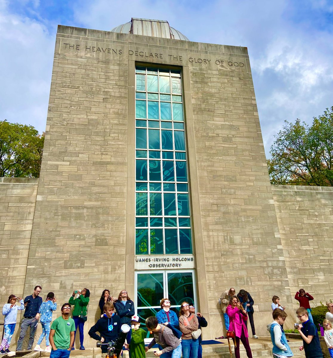 We were lucky enough to get a few breaks in the clouds today to view the solar eclipse.