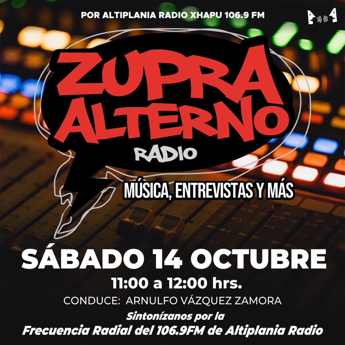 ARNULFOVAZQUEZ's tweet image. #OURPROPOSALTOSTAYRESISTANTINTHEDISSEMINATIONOFIDEAS #ZUPRAALTERNO #ROCKYOTRASALTERNATIVAS #SÁBADO14OCTUBRE #APARTIRDELAS11DELAMAÑANA #ALTIPLANIARADIO106PUNTO9FM #CONDUCEARNULFOVZ #DGPHYAYOL #SAHAGUNENSES #NEXTTOSEVENTYYEARSANDMORESAHAGUNCITYRULES #MX2023
radioytelevision.hidalgo.gob.mx/pag/radiotepea…