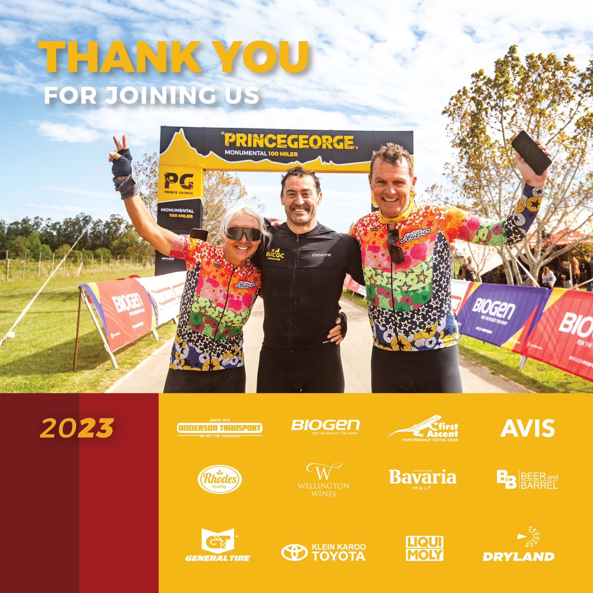 A massive thank you to all the riders, support crew and sponsors who made the 2023 #PrinceGeorge a huge success! Your dedication and support are greatly appreciated. 

We can't wait to see you again next year for an even more unforgettable event!