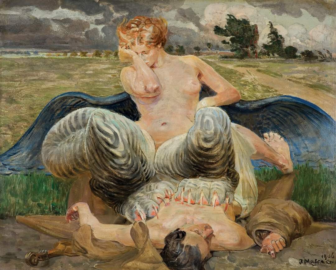 The Artist and Chimera, 1906 🖌 #JacekMalczewski #SaturdayInArt #Art #ArtLovers #ArteYArt @peac4love @Asamsakti @redne2013 @LuciaTassan @angelicadisogno @BrindusaB1 @LunaLeso @dianadep1 @maype7 @LRonLacy @Hakflak @artmajcar @gherbitz @_die_Uta_ @ValerioLivia @albertopetro2