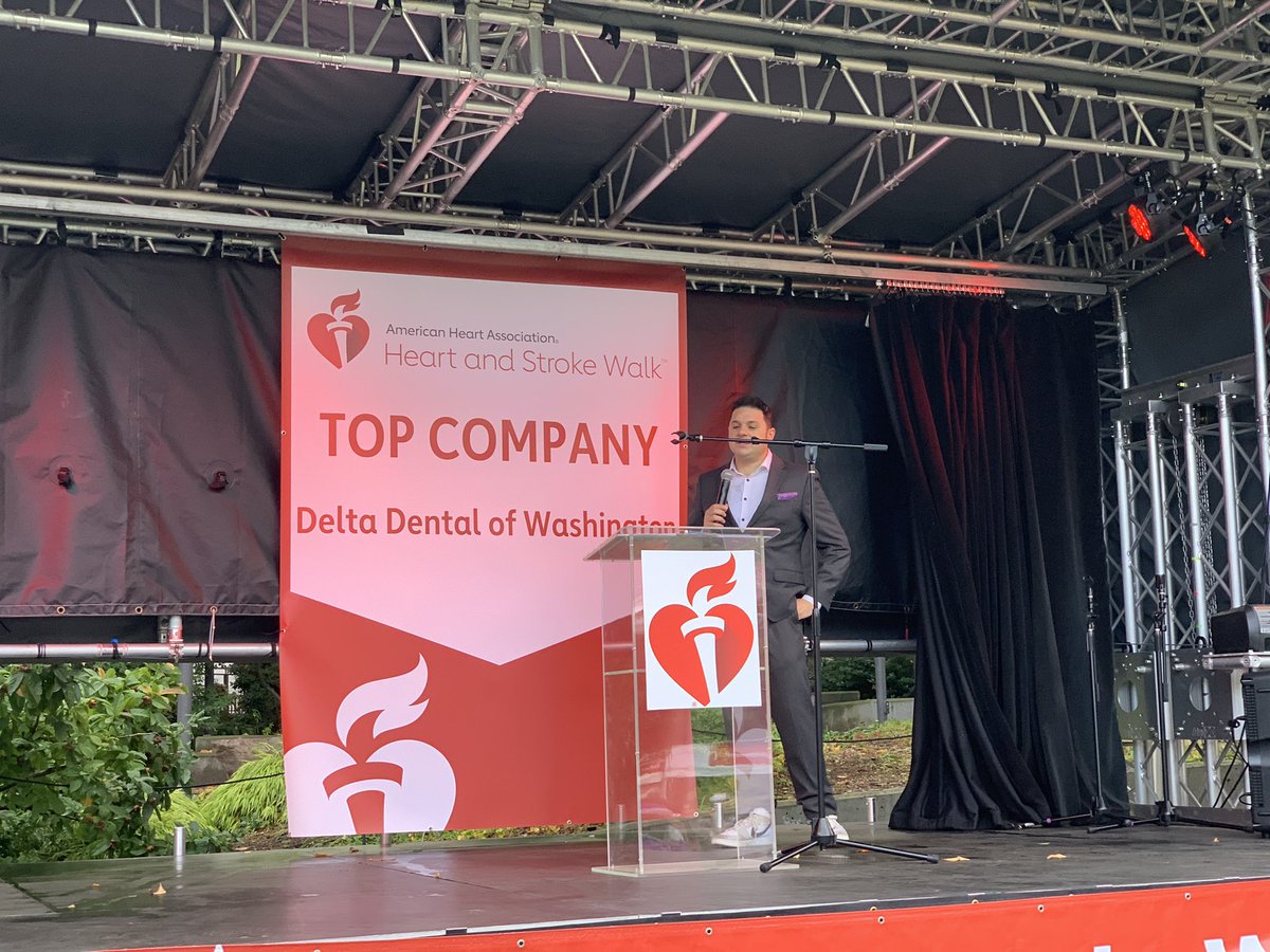 #CHD Survivor Kami Sutton-Hieronymus just unveiled our #HeartStrokeWalk top companies! Congrats to @DeltaDentalWA