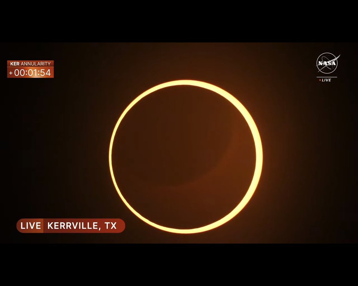 Livestream pictures of today's annual solar eclipse "Ring of Fire" #Eclipse #RingofFire