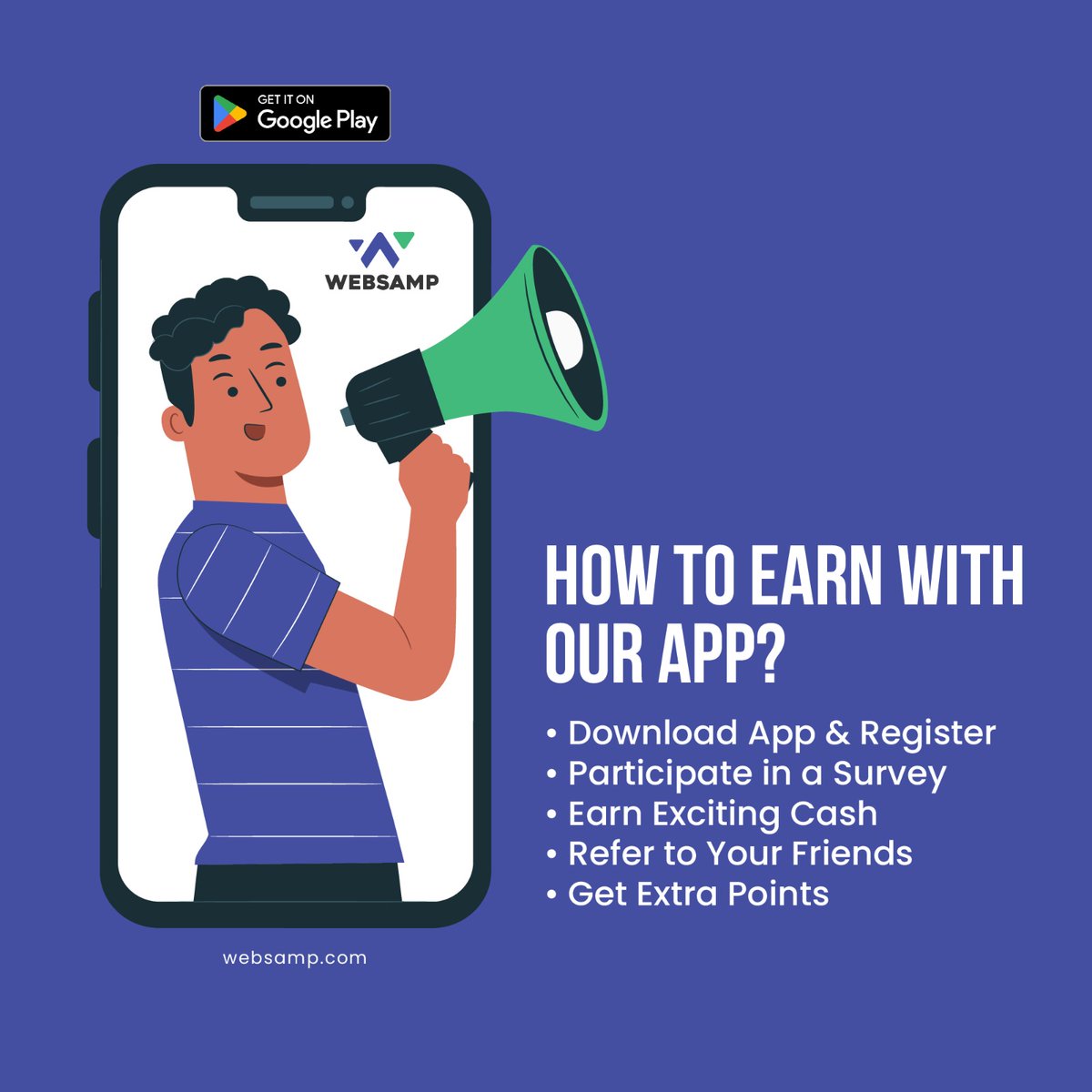 Earn quick cash with Websamp! Download the app at: play.google.com/store/apps/dat…. Take surveys and refer friends for extra points!

#earnmoney #surveyearnings #easyincome #websampapp #makemoneyonline #getpaidtosurvey #referandearn