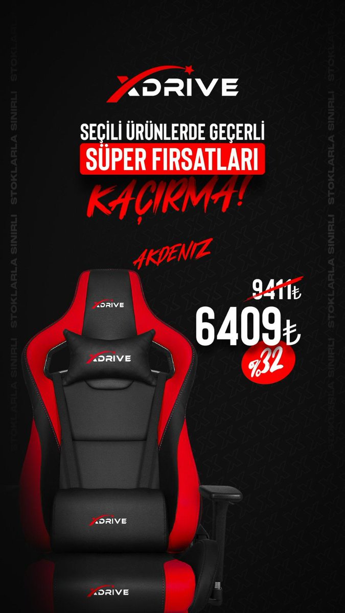 Gamemarcom's tweet photo. Gamemar xDrive Haftasonu Kampanyası Başladı !
Haftasonuna Özel Fiyatları Kaçırmamak için Mağazamıza Gelebilir
https://t.co/MN2h9dSrvW
…tıklayabilirsiniz.
#gamemar #oyuncukoltuğu #oyuncukoltukları #gamingchair #gamer #indirim #kampanya #xdrivetr https://t.co/tcF1IVXK8e