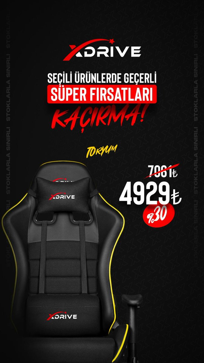 Gamemarcom's tweet photo. Gamemar xDrive Haftasonu Kampanyası Başladı !
Haftasonuna Özel Fiyatları Kaçırmamak için Mağazamıza Gelebilir
https://t.co/MN2h9dSrvW
…tıklayabilirsiniz.
#gamemar #oyuncukoltuğu #oyuncukoltukları #gamingchair #gamer #indirim #kampanya #xdrivetr https://t.co/tcF1IVXK8e
