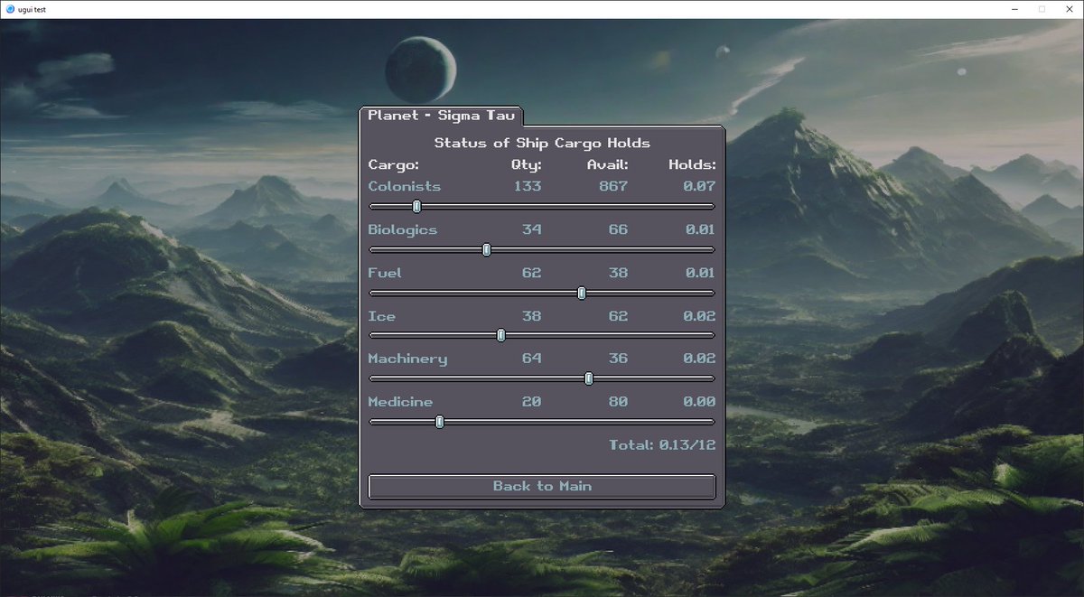 Syn9Dev's tweet image. Gamejam update: can now pickup colonists and resources from planets to take to other planets and space stations. #rustlang #gamedev #screenshotsaturday #gamejam #space