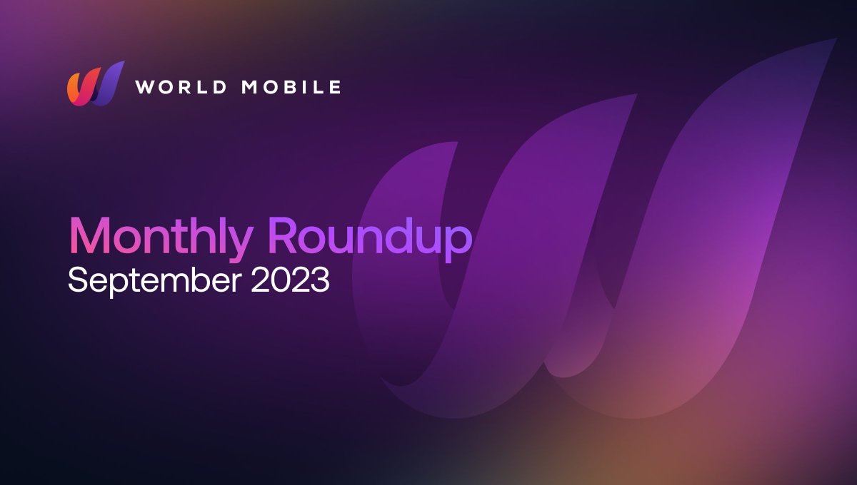 🔥 September was an action-packed month at #WorldMobile!

📲 Mobile app updates
🎲 #MWC23 Las Vegas
🖥️ New website

Catch up on all of the key highlights from September via the link below.

🔗 brnw.ch/21wDwkx

#Blockchain #Telecoms #DeWi #Network