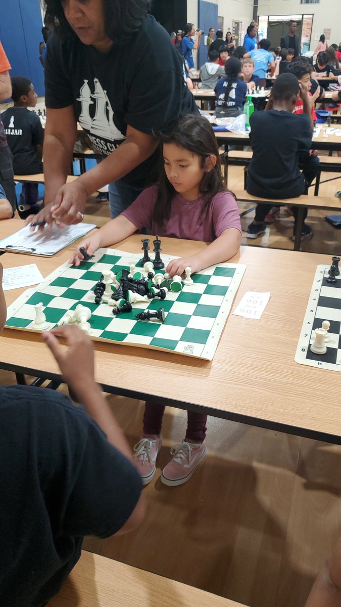 First chess tournament for this beginner. This first grader has had a positive attitude all day and has had some much older opponents. #stehlikstallions