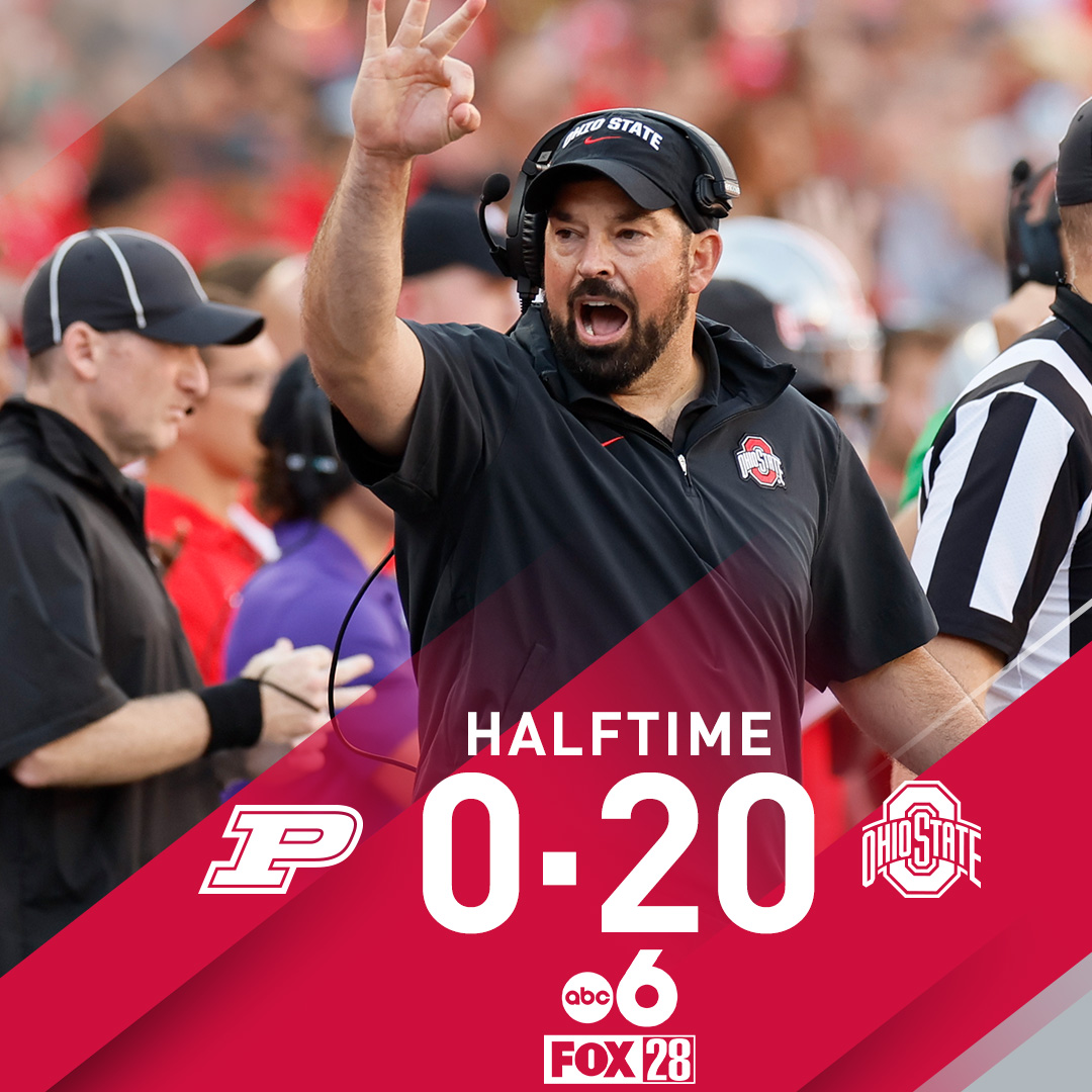 The Buckeyes strengthened their lead at the halftime mark while Purdue still has yet to score.