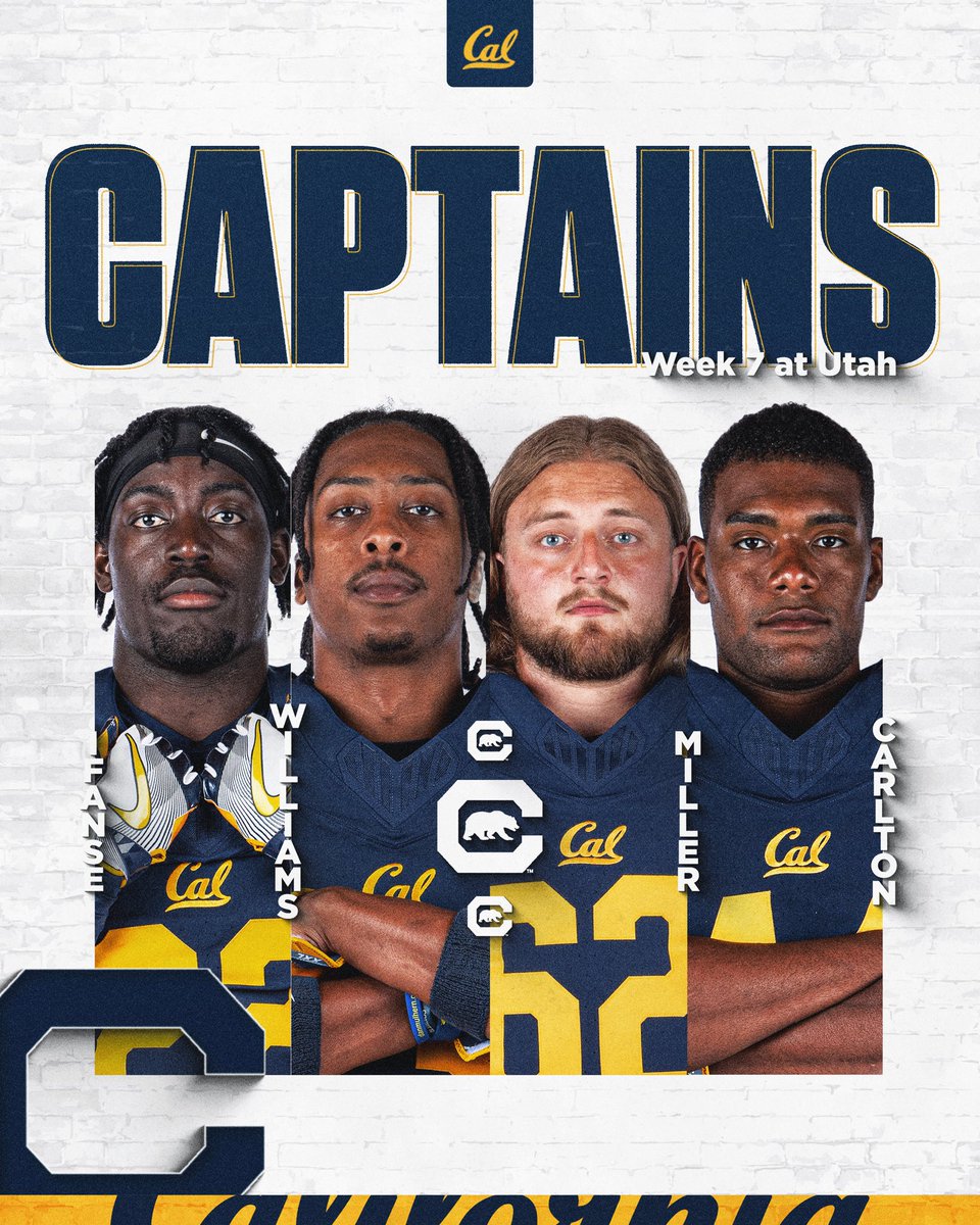 This weeks captains 🫡 #GoBears