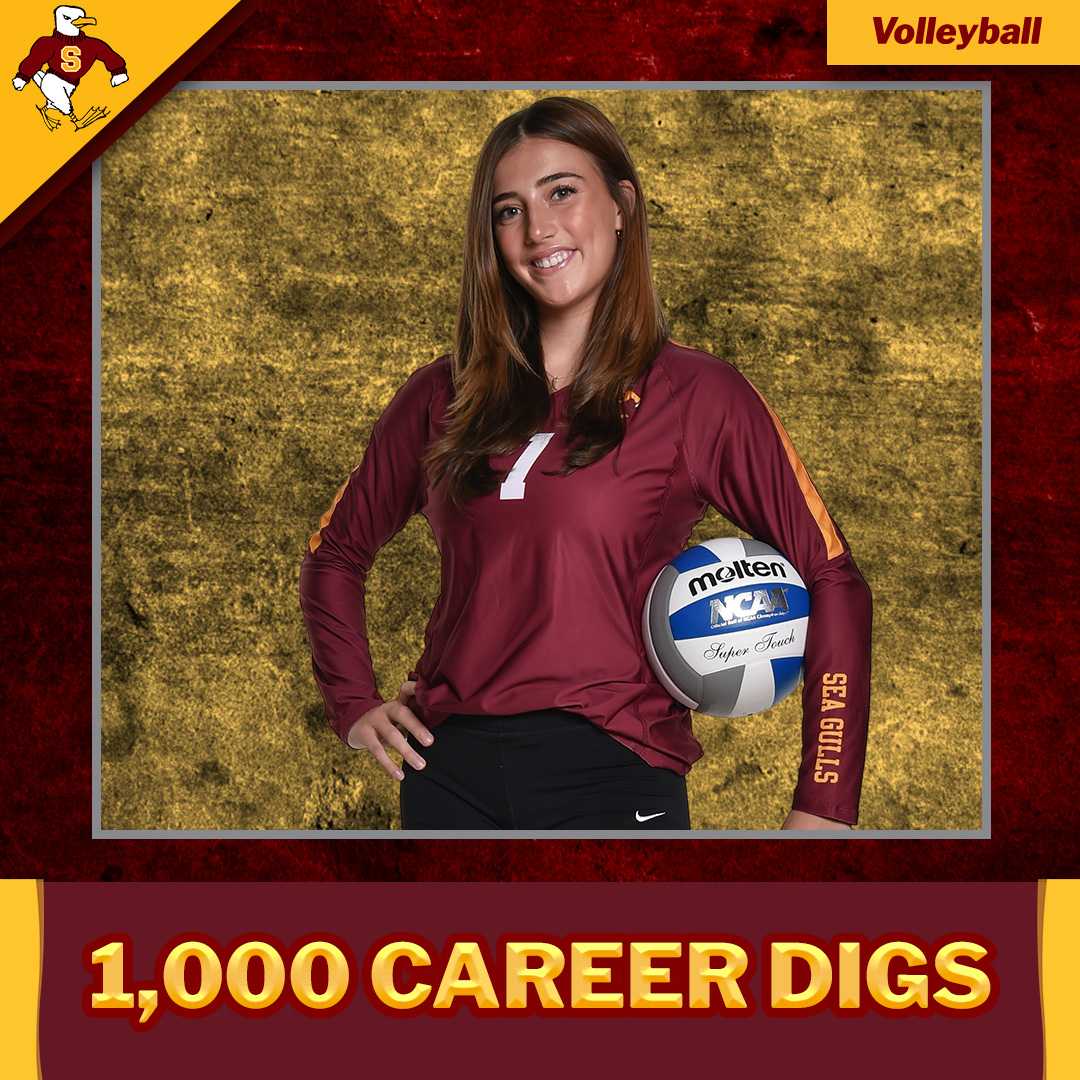 VB: Congratulations to Grace Rail for reaching 1,000 career digs as <a href="/Salisbury_VB/">Salisbury Volleyball</a> sweeps Christopher Newport in the opener of today's action! 

#GoGulls | #d3vb