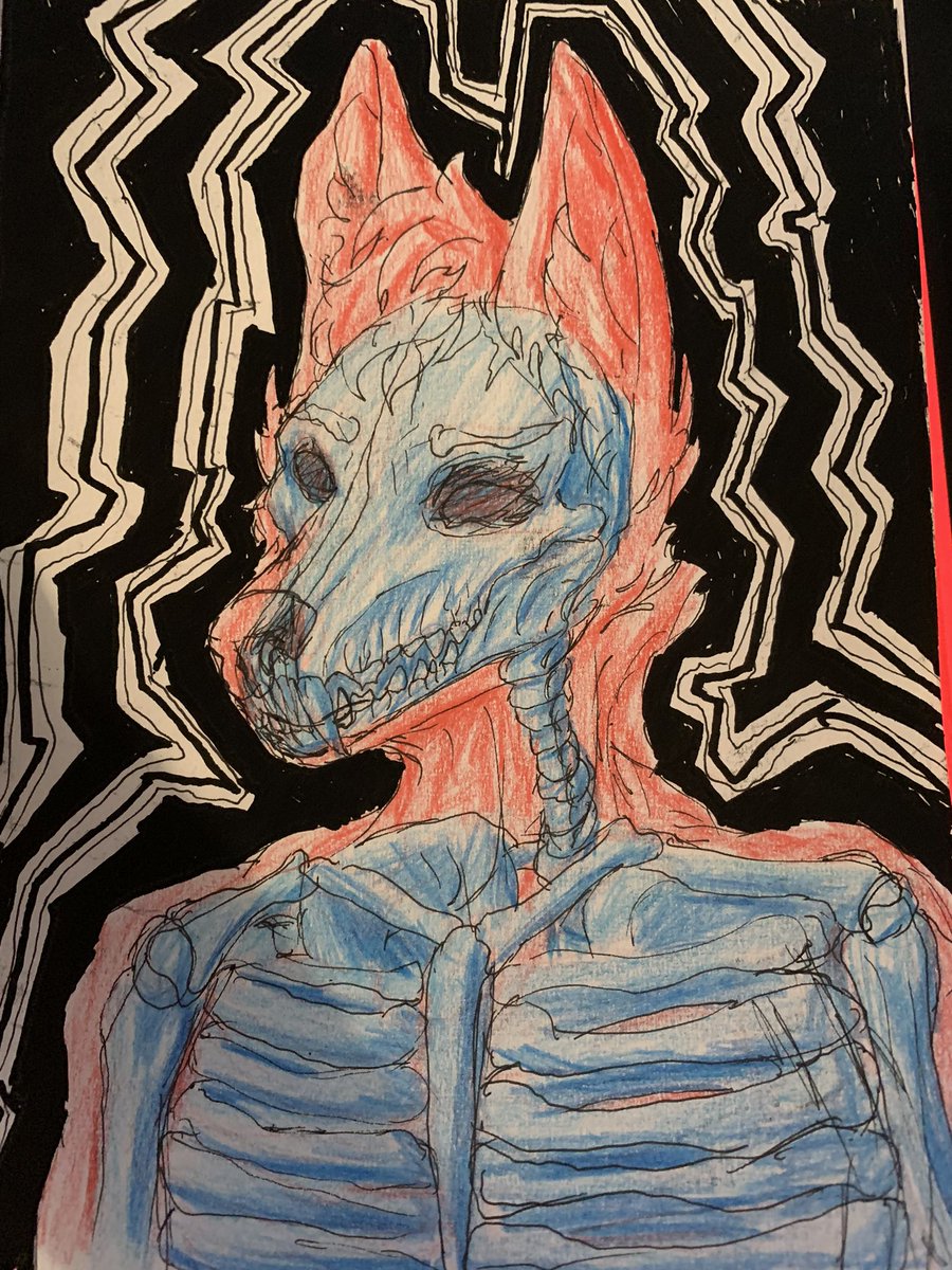 loonafromhell's tweet image. Goretober day 14 seethrought 🩻
.
x
#furry #furryart #furryartist #furrydrawing #wolfskull #skeleton #gore #goretober #goretober2023 #furries #art #artist #drawing #seethroughart #xray #xrayart #traditionalart #red #blue #black