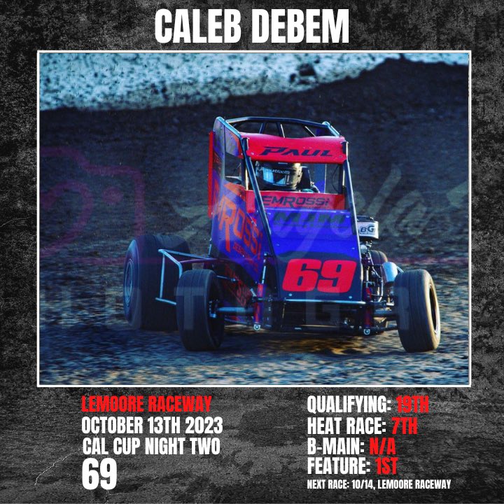 FastTimeMedia's tweet photo. #FTMRundown

#FTMWinner 

@CDebemRacing 
Lemoore Raceway
Next Race: 10/14, Lemoore Raceway https://t.co/WnTrFotEkI