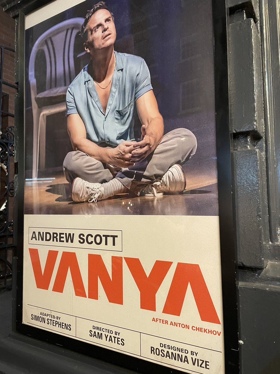 Privileged to have seen the outstanding Andrew Scott in <a href="/vanyaonstage/">VANYA</a> at <a href="/dukeofyorksLDN/">Duke of York's Theatre</a> 
It’s been a long wait to see him back on stage but, as always he didn’t disappoint. Mind blowingly phenomenal.  Thank you to everyone involved in making this production happen, stunning 🥰