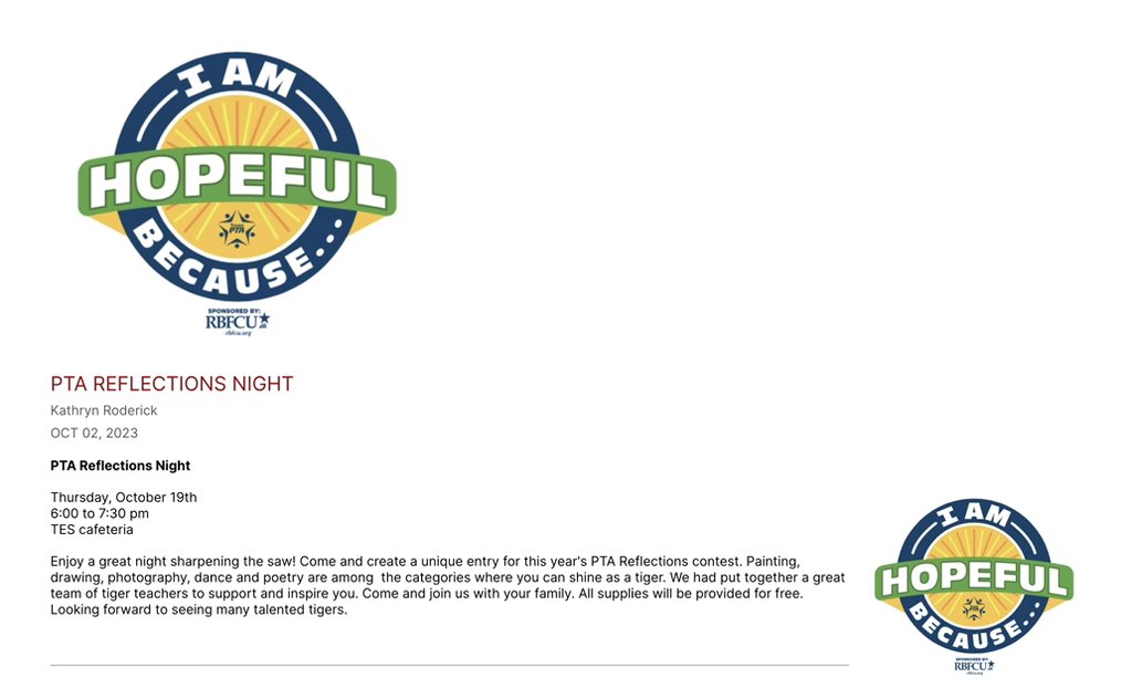 Timberline PTA tweet media