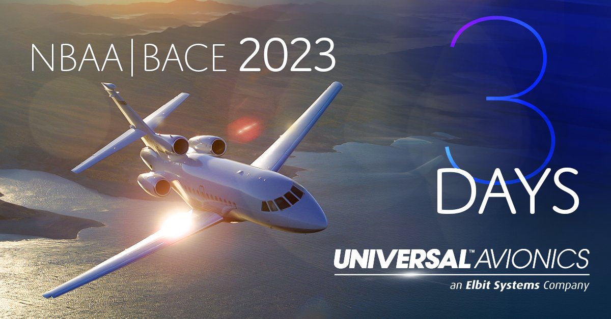 UnivAvionics's tweet image. We're getting ready for NBAA-BACE 2023. Are you?

Safe travels to the business aviation convention of the year!! ✈

ow.ly/Kmlz50PWPee

#NBAA2023 #NextisNow