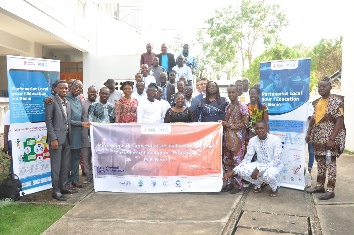 LE PARTENARIAT LOCAL POUR L'EDUCATION (PLE-BENIN) DESORMAIS OPERATIONNEL
Il s'agit d'un Consortium constitué de six institutions : INFRE, DEDRAS, BUPDOS, CBO-EPT, CIPCRE, UPAO, mobilisées et mises en synergie sous le leadership du partenaire technique et financier Woord en Daad.