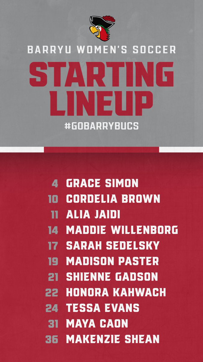 Your Bucs starter's for tonight's epic game! ⚽
#gobarrybucs | #barryusoccer