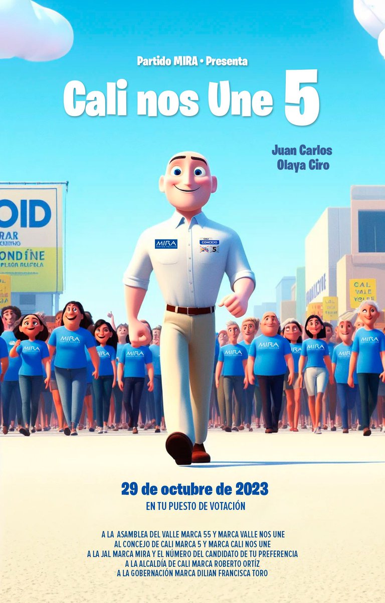 DescubreWeb's tweet photo. Es el momento del próximo Concejal de Cali @JuanCarlosOlaya al estilo Disney Pixar

Cali nos Une #5 
@PartidoMIRA https://t.co/9w76x97FjQ