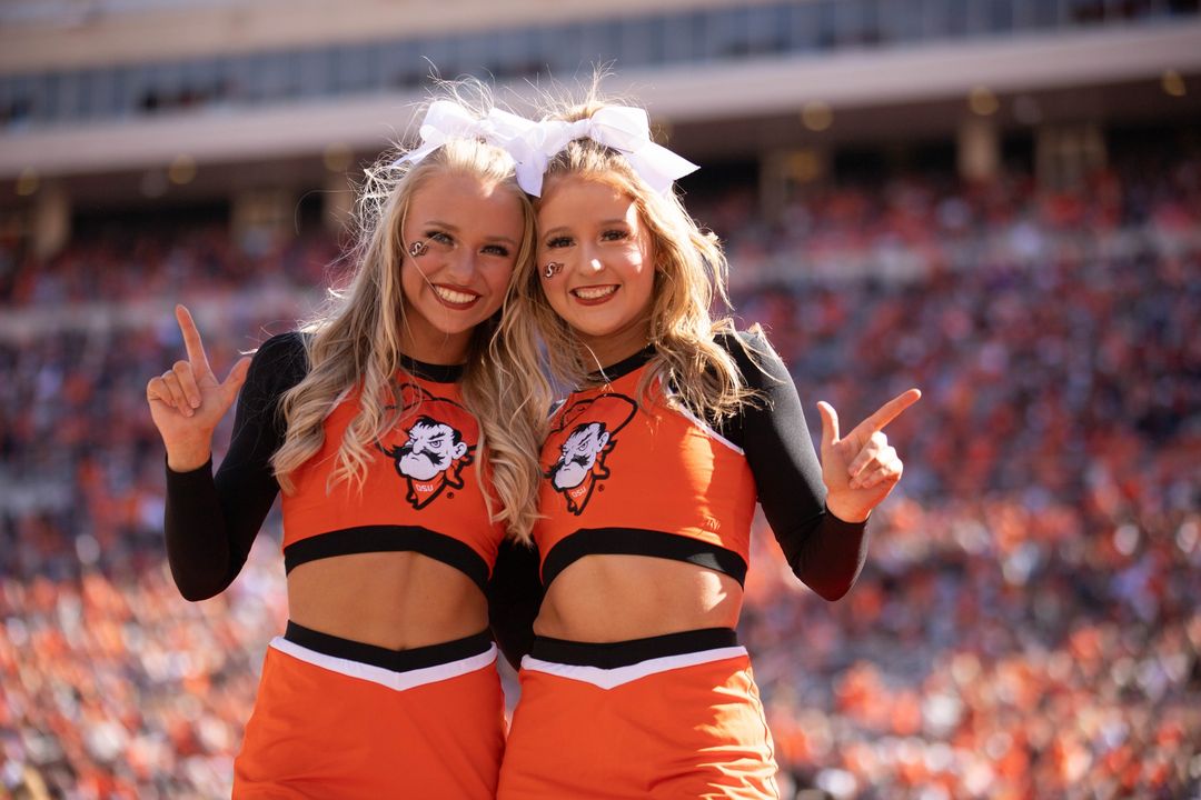 okstate's tweet photo. Brought the #OrangePower! 

Cowboys win! #GoPokes https://t.co/GuzP7fCpUo