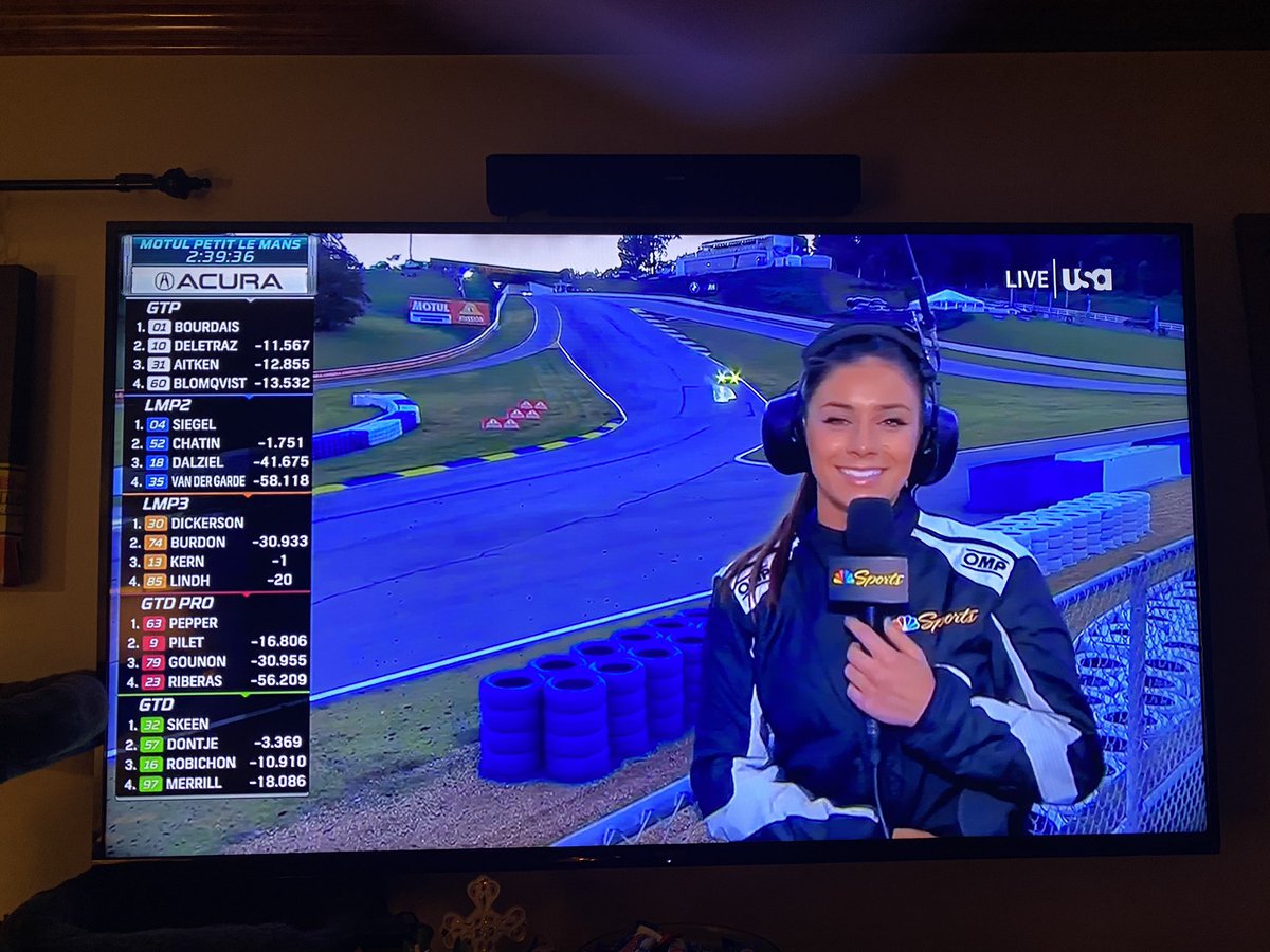 Love seeing @Ghenneberry47 doing her thing during @IMSA broadcast! #rockstar