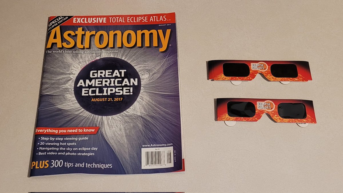 JasonStiff's tweet photo. Present Jason would like to thank Past Jason for helping Future #Jason know where to find his #eclipse viewing glasses from 2017... with the old @AstronomyMag!
#Montana #Billings #Q2 #KTVQ #MTN #thankyou #past #present #future #annular #solareclipse #Saturday #astronomy #space https://t.co/tzPYEjcROY