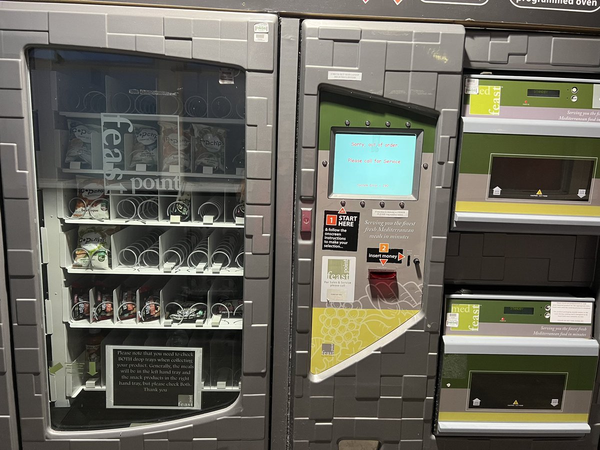 At least a notice was put up tonight for you to read when walking through into your shift expecting it to be open 🤦‍♀️ 

Good to see the alternative out of order again too! <a href="/CV_UHB/">Cardiff and Vale University Health Board</a>, I understand staff sickness, but having no provision for visitors/staff overnight needs addressing.