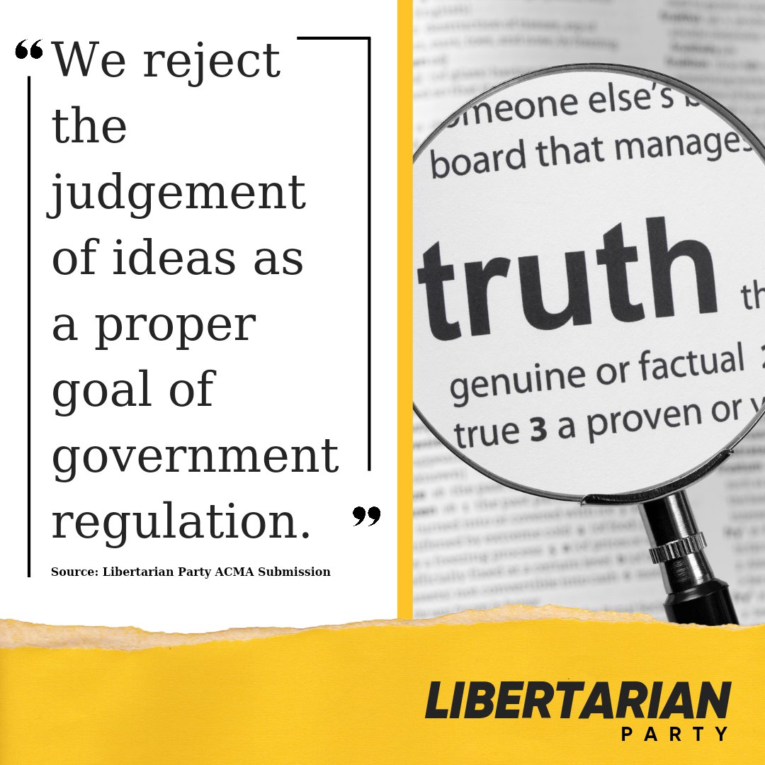 LibertariansAus's tweet image. The proposed ACMA Misinformation Bill will force social media platforms to censor content deemed to be false or misleading. 

If companies get it wrong, they could face massive fines. 

Like and share if you agree the government shouldn't get to decide what you can say and hear.