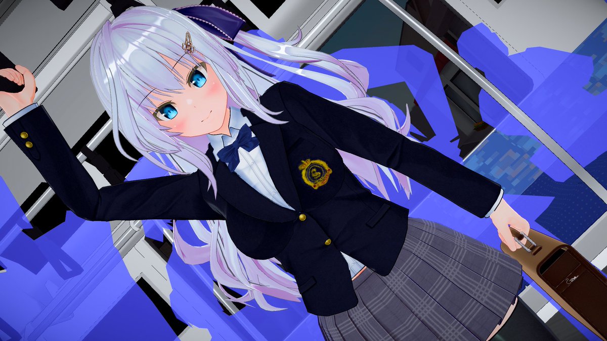 いつも同じ電車に乗る気になる子。

モデルはベアさんの杏華ちゃんをお借りしました！
#COM3D2