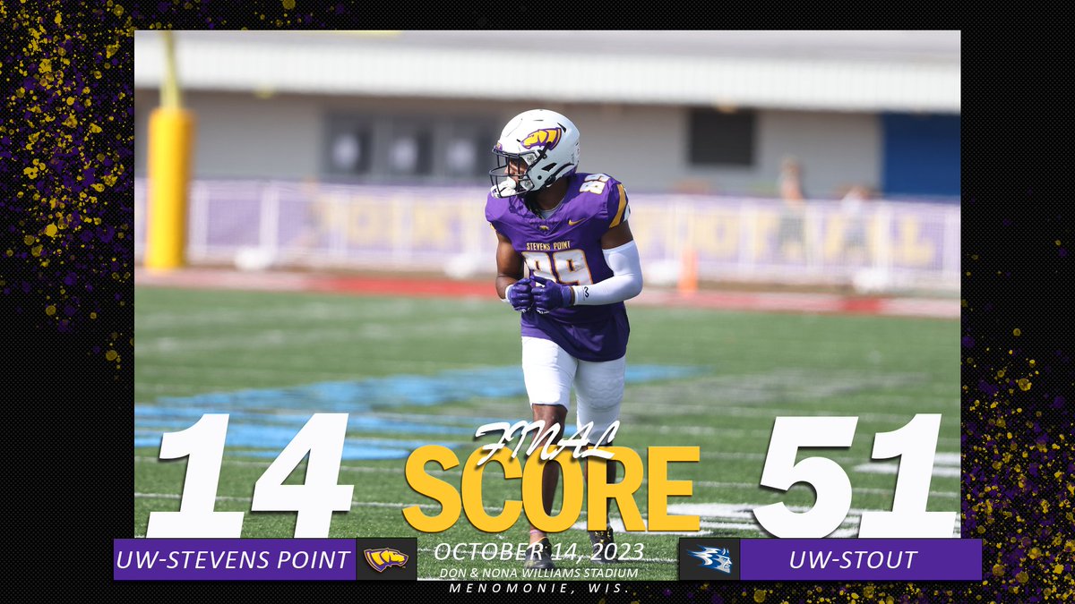UWSPAthletics's tweet photo. Miles Gallagher hauls in 2 50-plus-yard touchdown catches for @uwspfootball! #Pointers https://t.co/j0HwGaYmbx