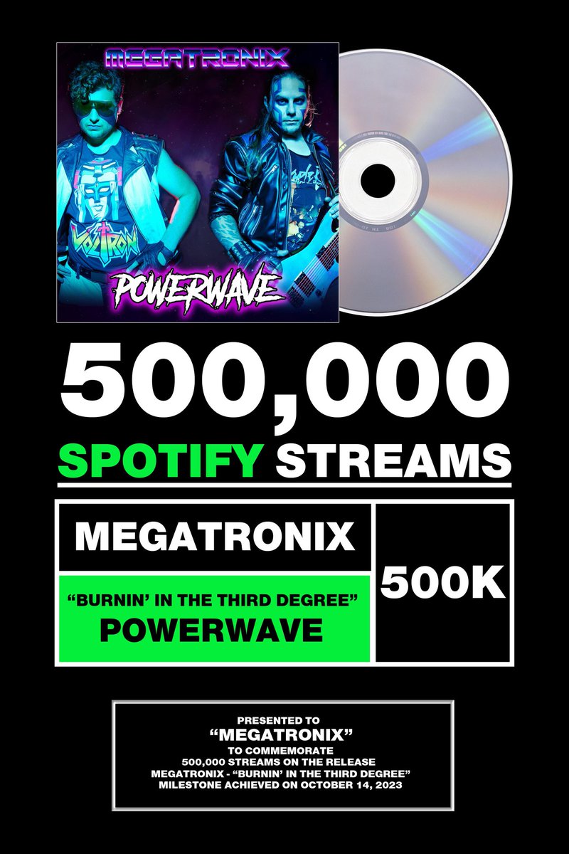 HUGE milestone today!

Thanks so much for the support everyone!

#synthwave #synthfam #darkwave #powerwave #megatronixn
