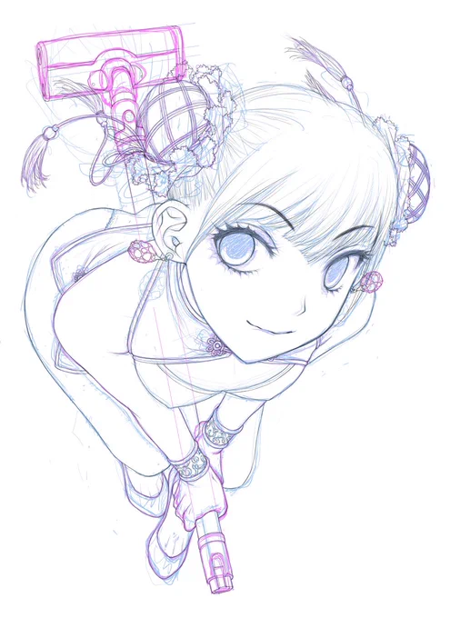 おやすみなさい〜からの〜おやすみなさいこんな描き方しています…5ラフ下描きにペン入れ→レイヤー毎に仮色入れ→彩色と効果入れて→背景を追加してから線画の色を馴染ませて完成 