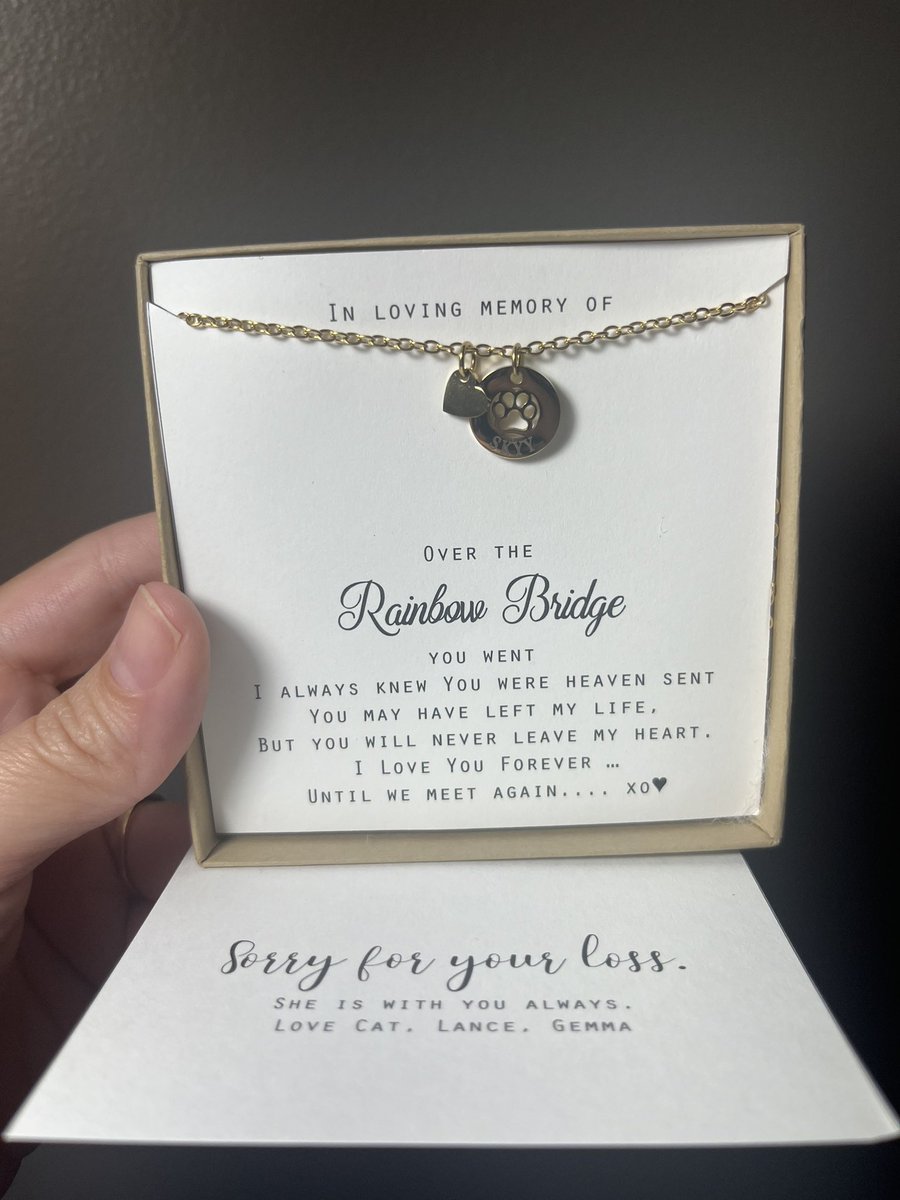 rlmarti88's tweet photo. It’s been 15 days since Skyy crossed the rainbow bridge. 

Thank you everyone for the kind words, for reaching out, and for the thoughtful cards and gifts. She will live on in our hearts. 🌈 @Chewy #rainbowbridge https://t.co/F3F4DutGHN