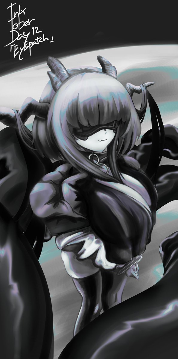 4byssP's tweet image. Day 12 - 13 [Eye patch] &amp;amp; [Nun] #inktober2023 #drawtober2023