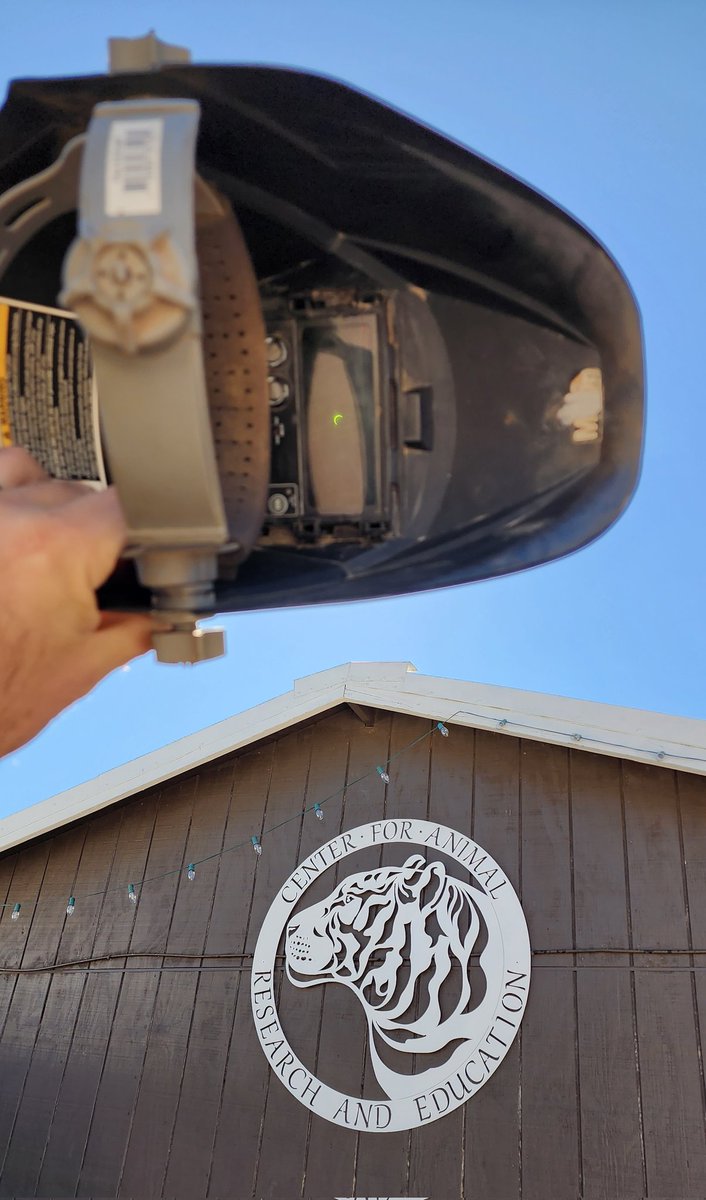 Watching the #eclipse in rural Texas is pretty easy because you're never too far away from a welding mask