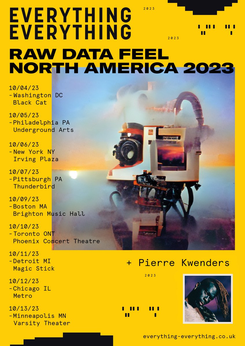 AllMediaReviews's tweet image. My review of the @E_E_ (#EverythingEverything) at  @VarsityTheater in Minneapolis w/ @pierrekwenders opening.

youtube.com/watch?v=WQlC85…

#2023concerts #minnesotaconcerts #concertalert #artrock #progrock #progressivepop #mathrock #mathpop #rawdatafeel #gettoheaven #arc #manalive