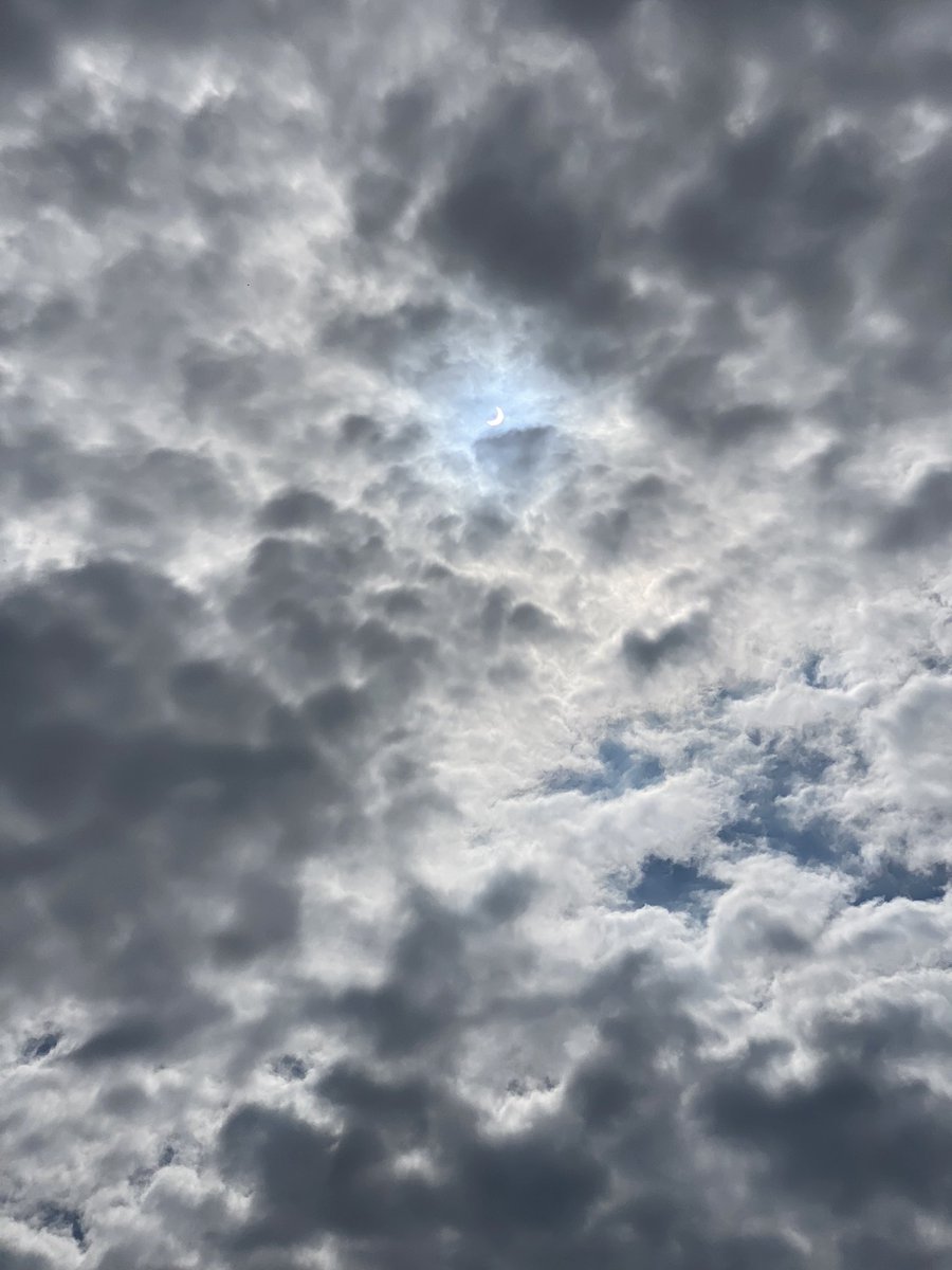 KimSnowden12's tweet photo. Annular eclipse as seen through the clouds in Guanajuato, Mexico this morning. https://t.co/3YUtVX5XvX