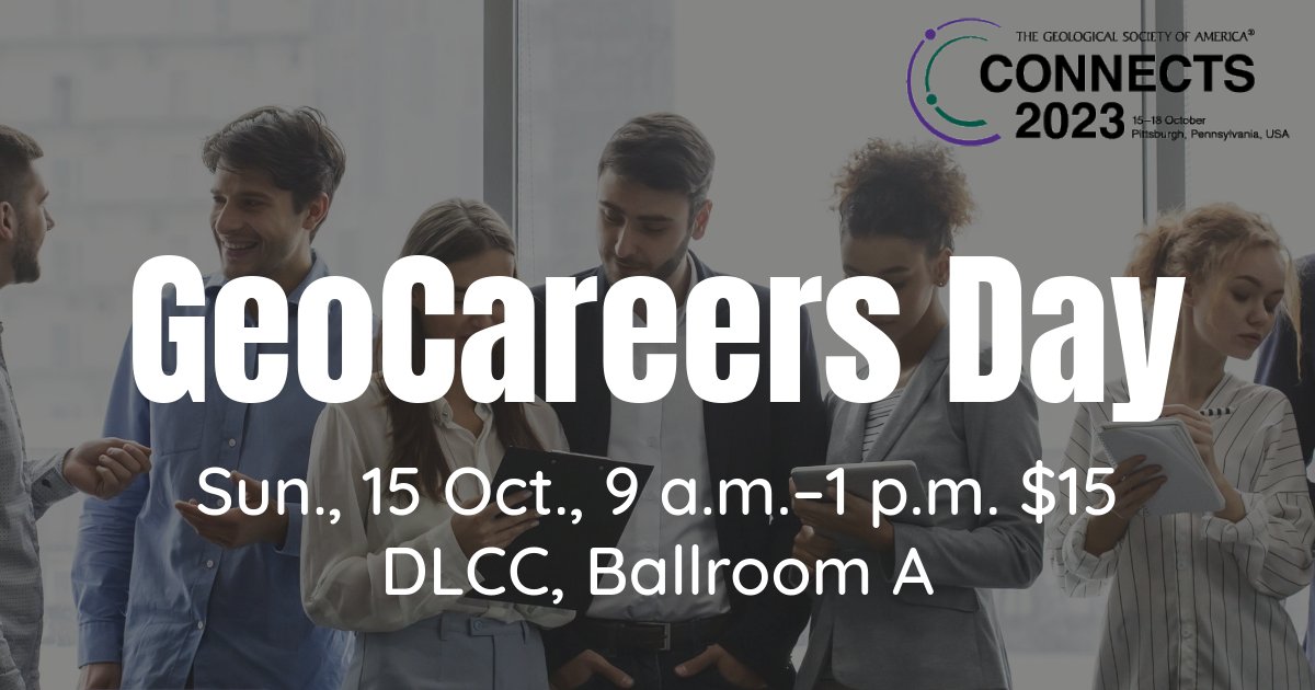 geosociety (@geosociety) on Twitter photo #GeoCareers Day is an event at #GSA2023 that offers opportunities to learn from #geoscience professionals. Sun., 15 Oct., 9 a.m.–1 p.m. DLCC, Ballroom A. Join us tomorrow: bit.ly/3tdgCvB
<a href="/Chevron/">Chevron</a> <a href="/exxonmobil/">ExxonMobil</a> <a href="/LithiumAmericas/">Lithium Americas</a> <a href="/USACEHQ/">USACE HQ</a> <a href="/NASA/">NASA</a> <a href="/USGS/">USGS</a> <a href="/NatlParkService/">National Park Service</a> #GeoCareers Day is an event at #GSA2023 that offers opportunities to learn from #geoscience professionals. Sun., 15 Oct., 9 a.m.–1 p.m. DLCC, Ballroom A. Join us tomorrow: bit.ly/3tdgCvB
<a href="/Chevron/">Chevron</a> <a href="/exxonmobil/">ExxonMobil</a> <a href="/LithiumAmericas/">Lithium Americas</a> <a href="/USACEHQ/">USACE HQ</a> <a href="/NASA/">NASA</a> <a href="/USGS/">USGS</a> <a href="/NatlParkService/">National Park Service</a>