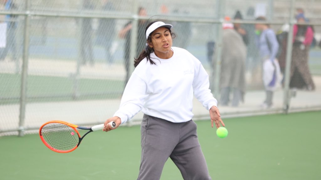 And in singles, Blue Valley West senior Sarah Yan wins the 6A singles title. She defeats SM East’s Ishya Bhavsar 6-1, 6-3.