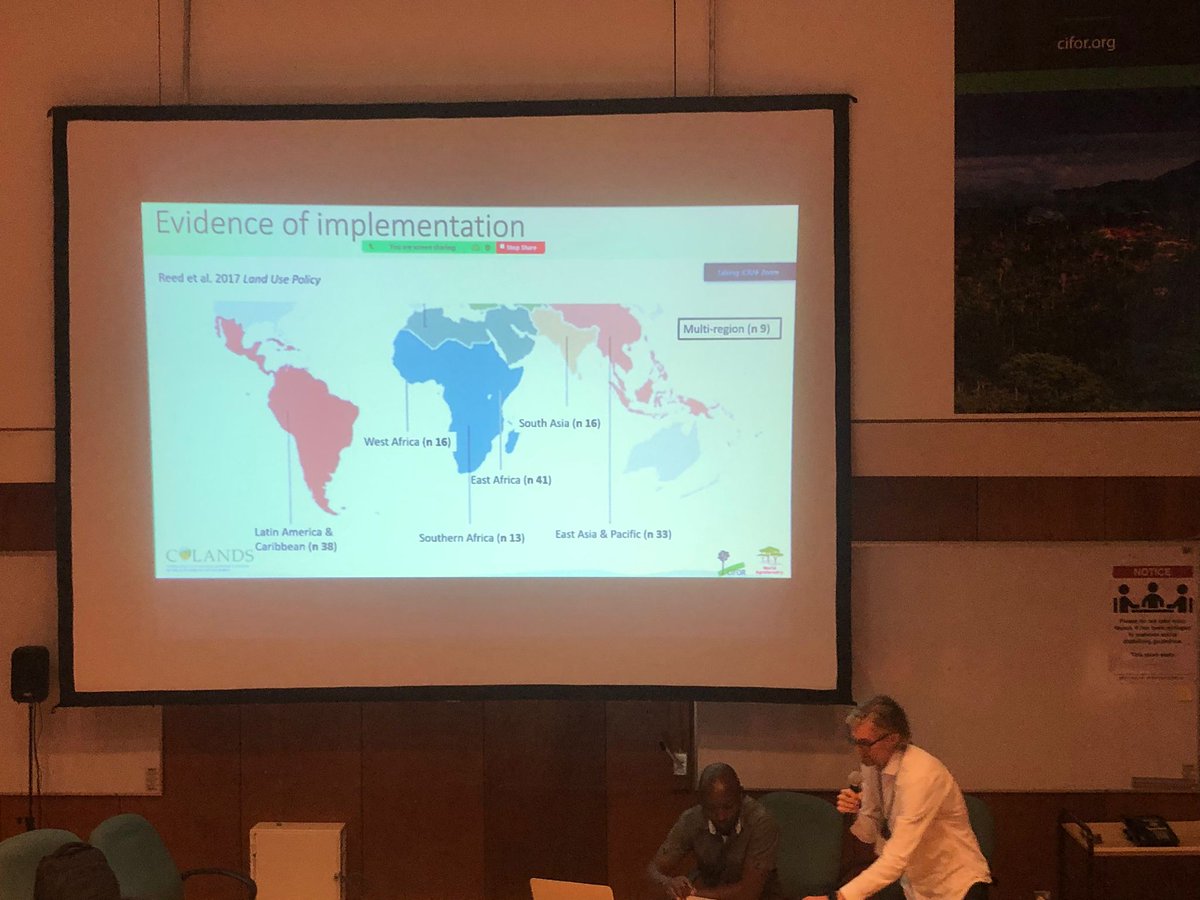 TCHSunderland's tweet photo. Excellent @Colandscaped session at #FLARENairobi with @UBCForestry's @alida_oconnor and @cifor's @James_D_Reed, Houria Djoudi and Kaala Moombe sharing experiences of the last 5 years of landscape-scale research in #Indonesia, #Zambia and #Ghana

@sunderland_lab 
#thinklandscape https://t.co/fNuV7lO3uy