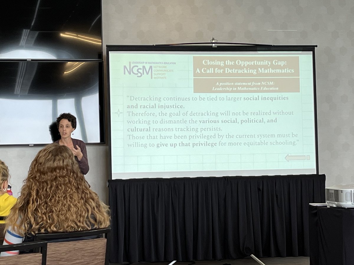 Let’s detrack our math classes! ⁦<a href="/nwmathconf/">Northwest Mathematics Conference</a>⁩ #NWMC23 ⁦<a href="/MathMaddy/">Maddy Ahearn</a>⁩