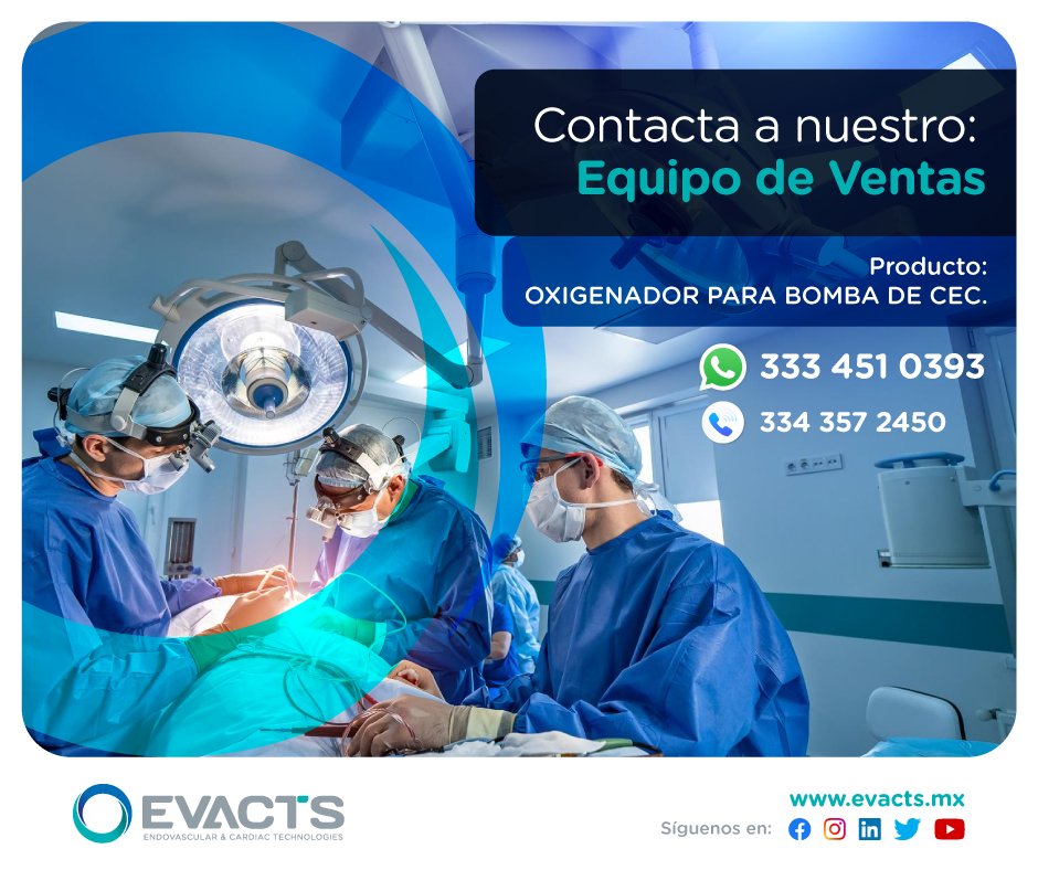 Evacts_mx's tweet photo. #InsumosEvacts
🔘OXIGENADOR PARA BOMBA DE CEC.
Pregunta a nuestro equipo de ventas vía WhatsApp, es un gusto resolver tus dudas.
Renta de #EquiposMédicos, venta de #Insumos para #Cirugía y #ServicioIntegral durante las cirugías para #Hospitales, #Clínicas y #Cirujanos en #México https://t.co/bHZosEjNt4