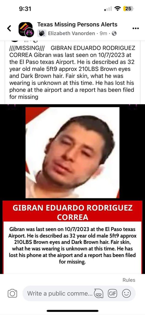 Ayuda para encontrarlo, desapareció en #Texas