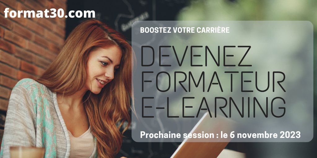 Formation3_0's tweet image. Envie de devenir #formateur ou #formatrice en #elearning ? Inscrivez-vous à notre #formation en ligne et réalisez votre rêve professionnel !
format30.com/fr_fr/2023/10/…